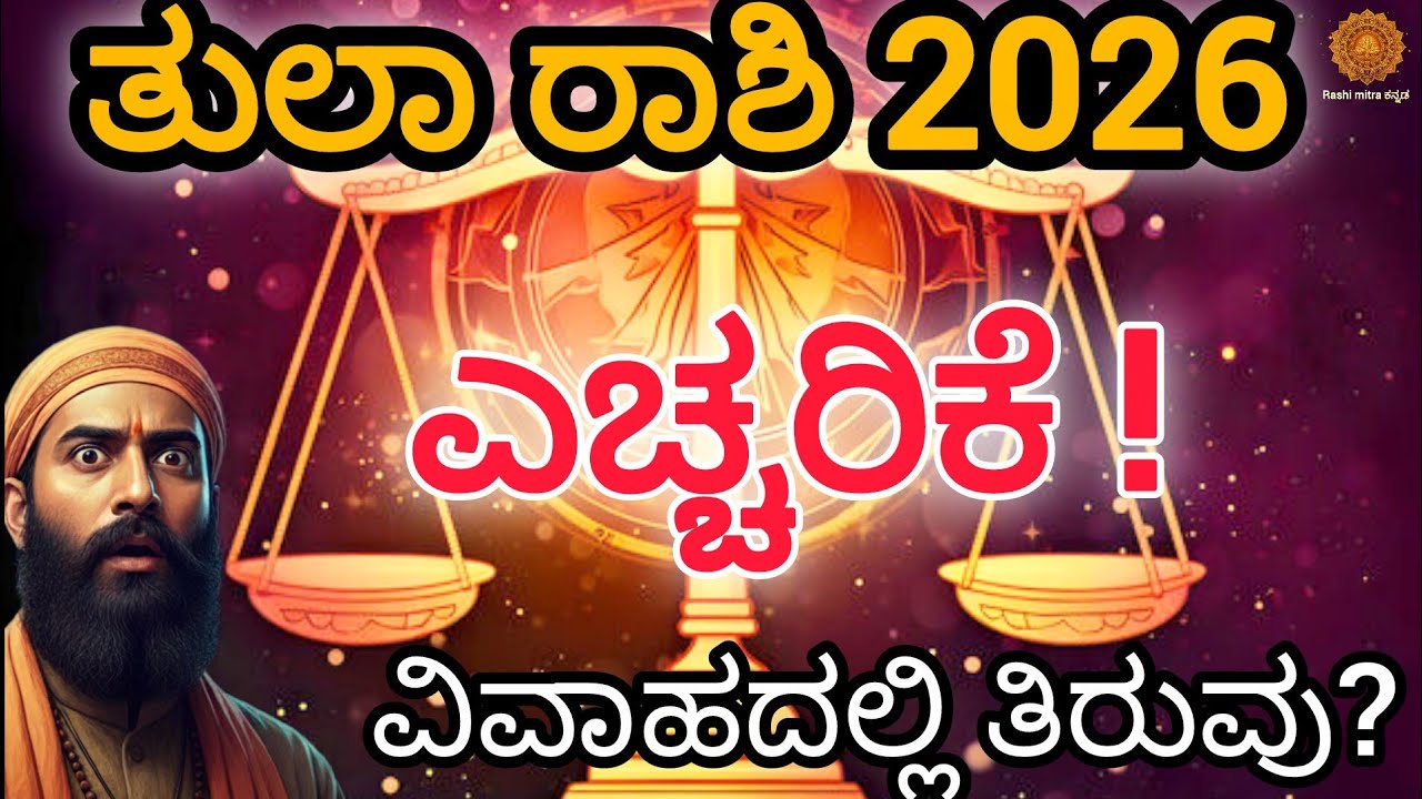 ತುಲಾ ರಾಶಿ 2026 – ಈ ಎಚ್ಚರಿಕೆ ನಿರ್ಲಕ್ಷ್ಯ ಮಾಡಿದ್ರೆ ನಷ್ಟ ಖಚಿತ!