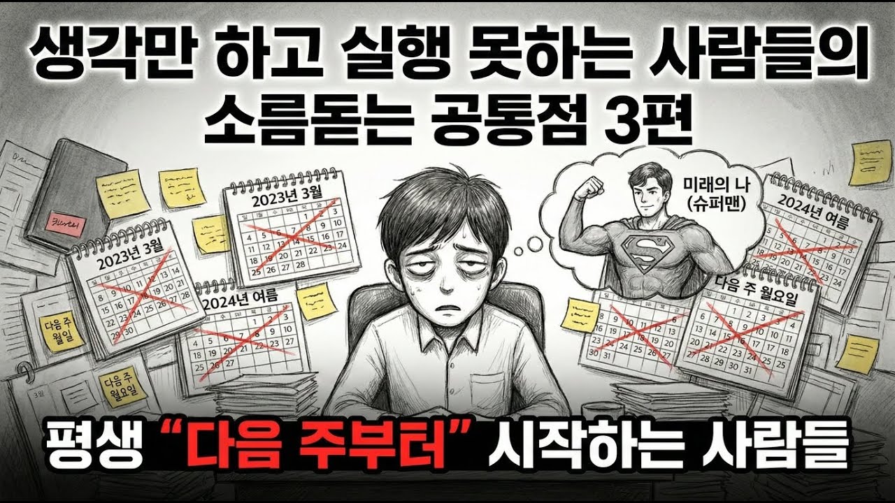 생각만 하고 실행 못하는 사람들의 소름돋는 공통점 3편 (평생 