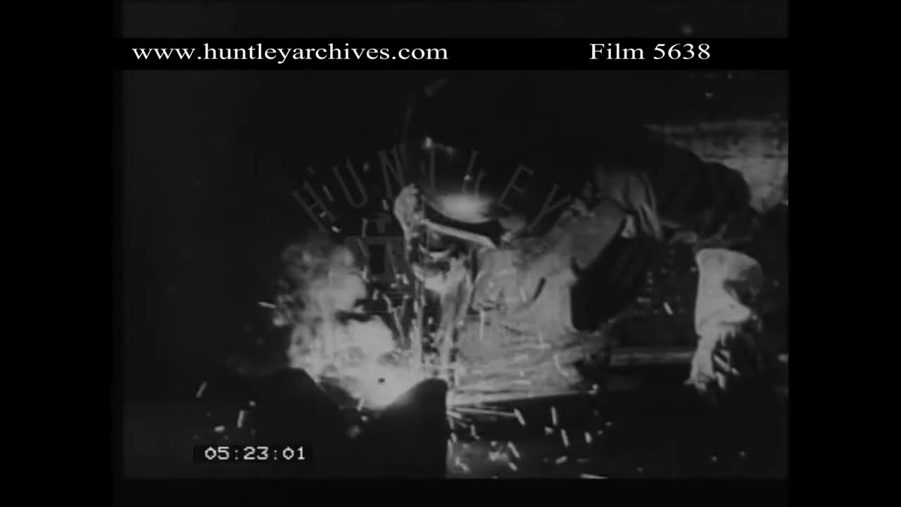 Tubular Steel Engineering at Stewart's and Lloyds.  Archive film 5638