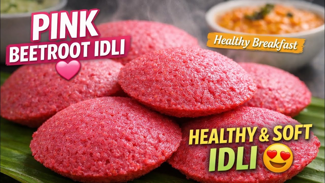 Healthy Pink Beetroot Idli 😍 | Soft & Nutritious Breakfast