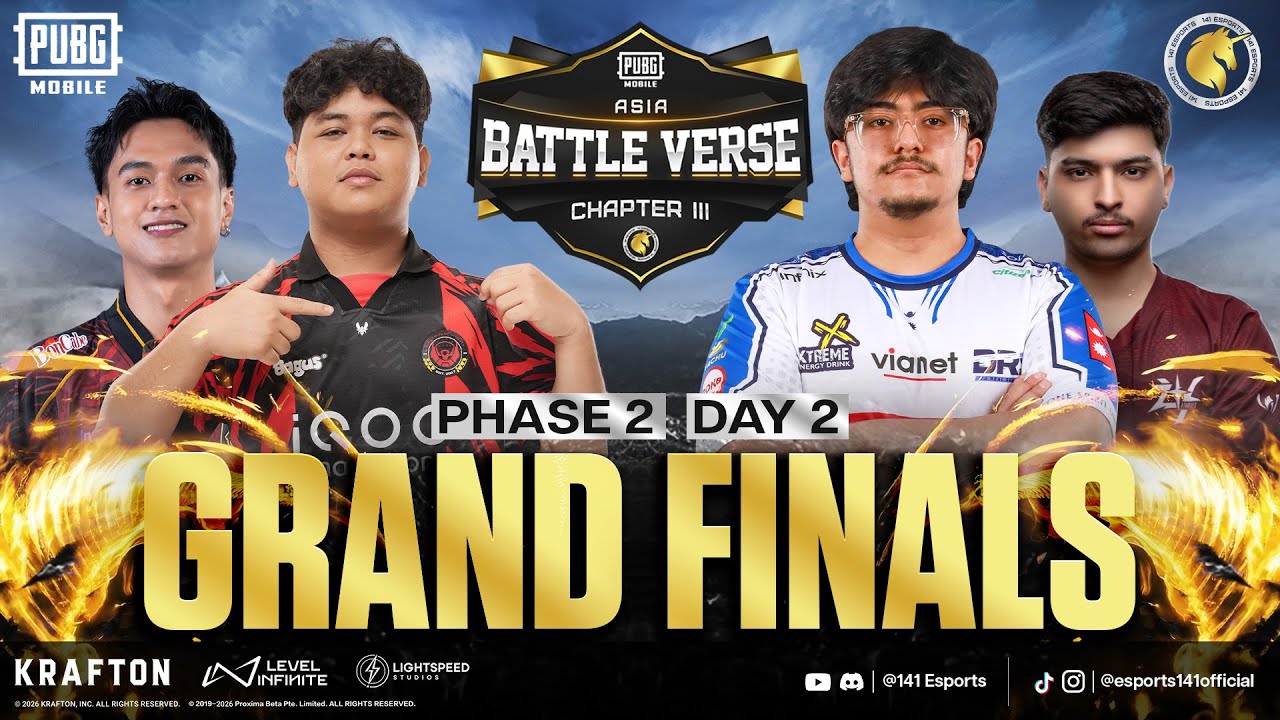 PUBGM BATTLE VERSE ASIA CHAPTER III | PHASE 2 Finals Day 2 | FT. #AE  #BTR #4T #RRQ #BOOM #DRS
