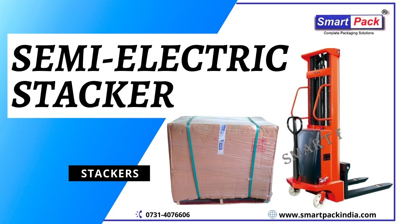Semi Electric Stacker - Material Handling Machine CONTACT- +91 9109108483