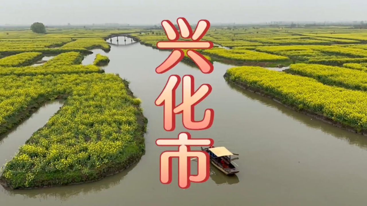 兴化的千垛镇，坐船赏油菜花