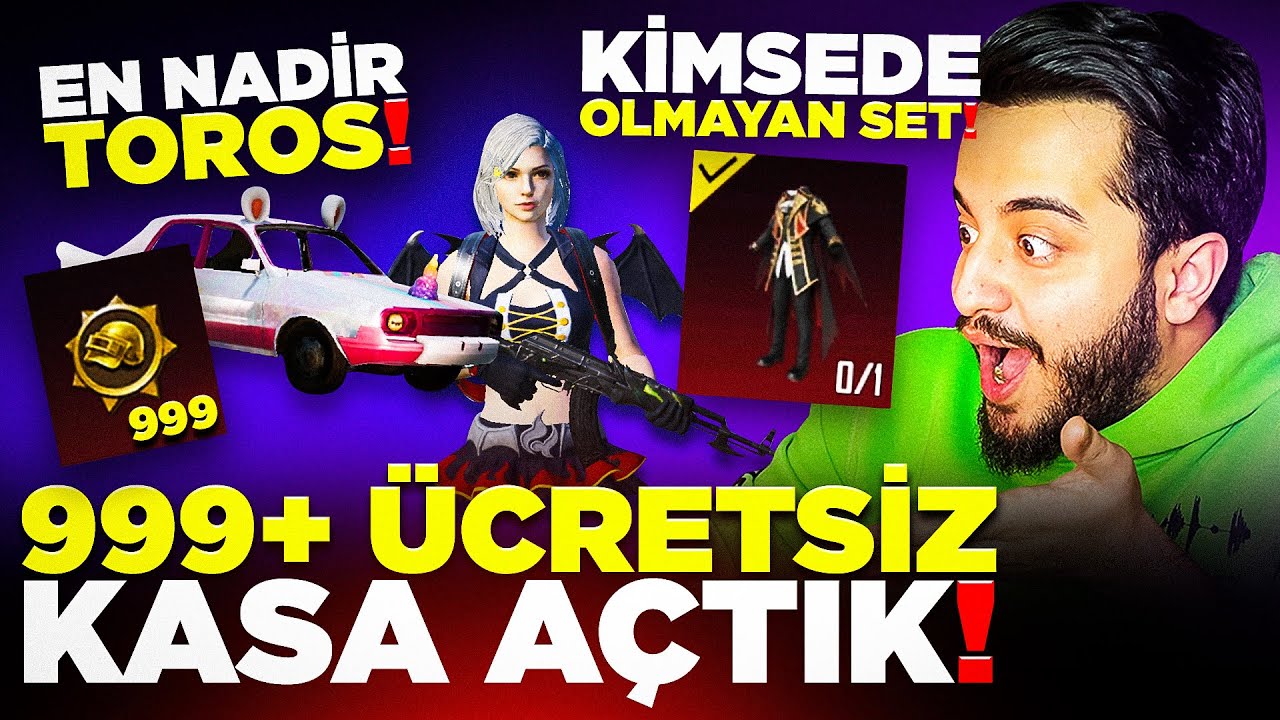 KORE ŞANSI GERÇEKMİŞ! 999 ÜCRETSİZ KASA AÇTIK! DESTANSI YAĞMURU! PUBG Mobile