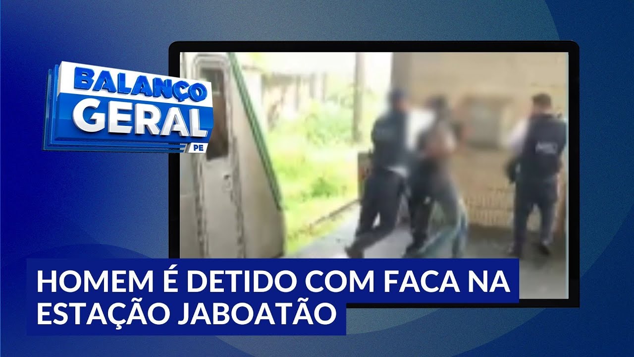 Homem é detido com faca na cintura na estação de metrô em Jaboatão
