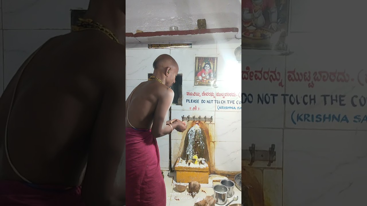Today Tuesday dated 20 - 1- 26,Panchamrutha Abhisheka was performed for Bichali Nagappa.