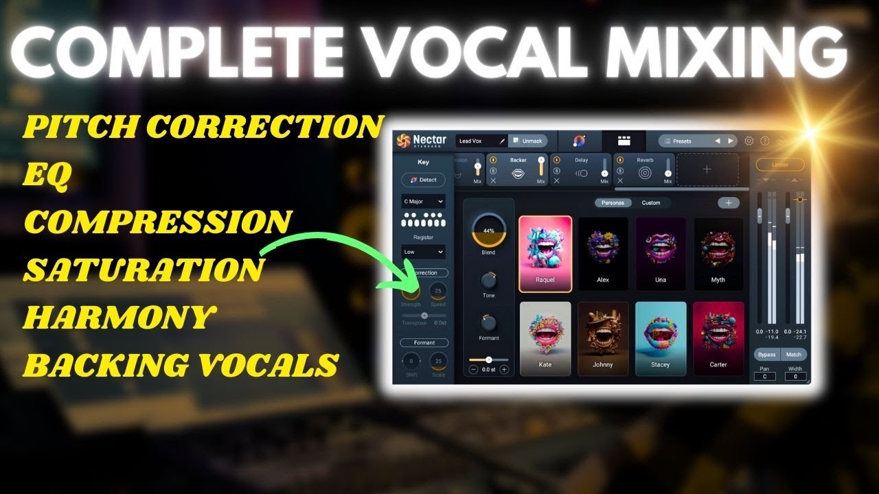 EQ, Compression, PItch Correction, Harmony : Complete Vocal Mixing with iZotope Nectar 4 (HINDI)