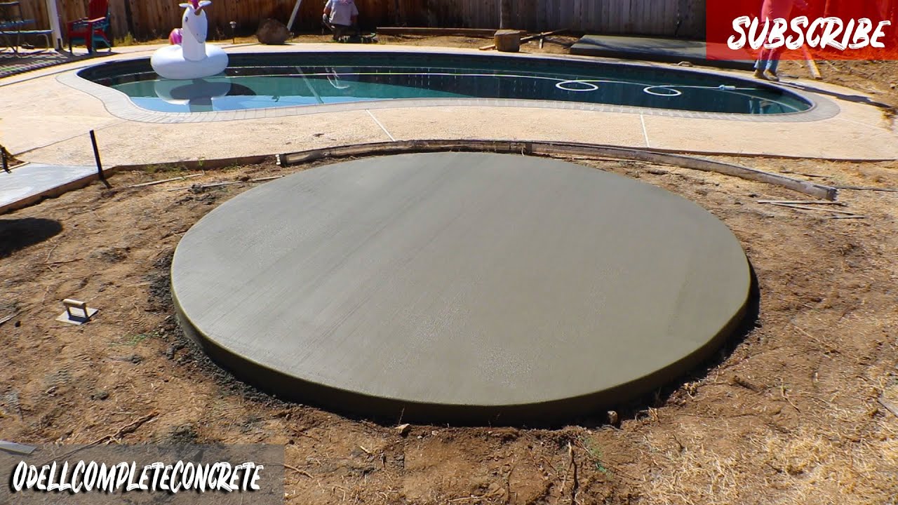 How to Pour a Perfect Concrete Circle Slab for a Fire-pit