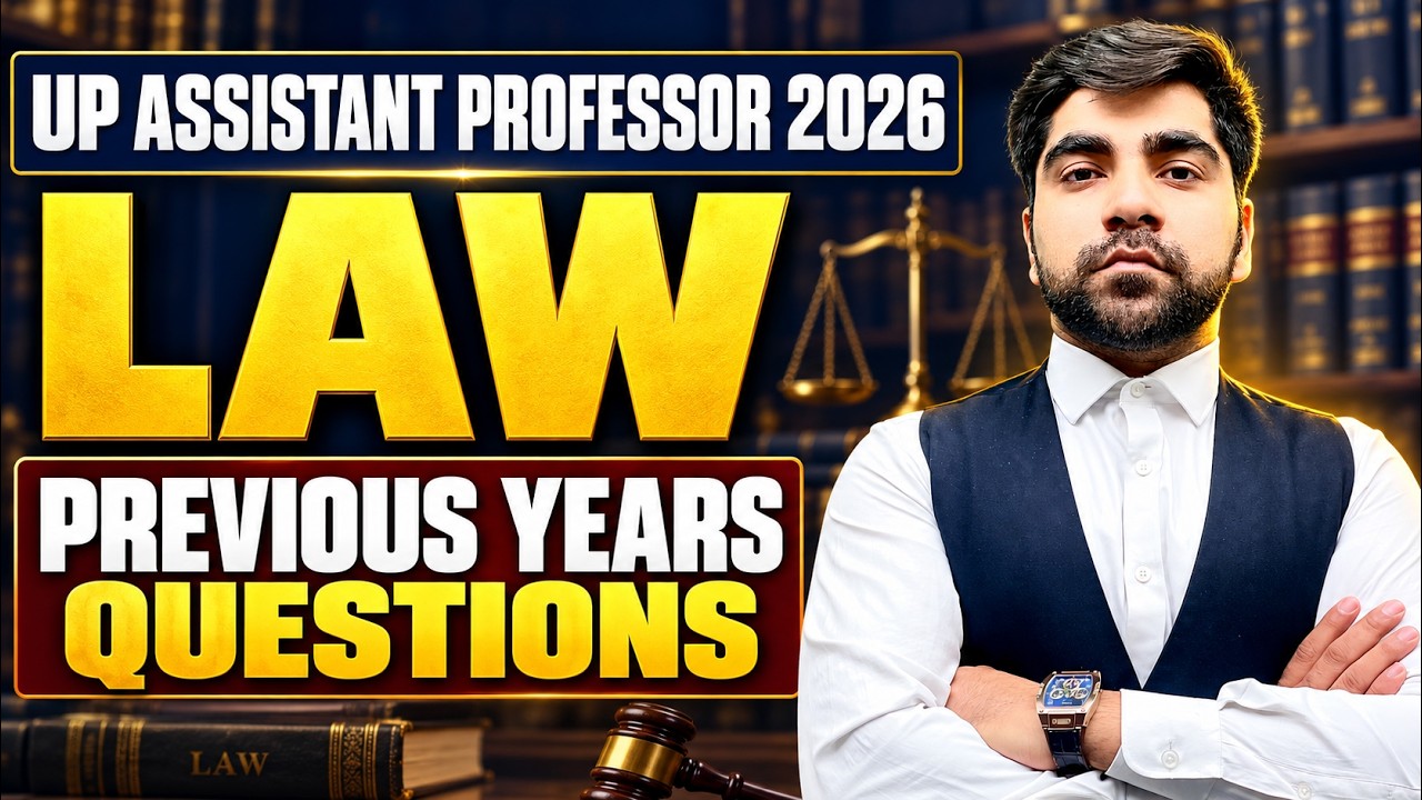 UP Assistant Professor law Previous Years Questions | UP Assistant Professor Law PYQs by Karan Sir