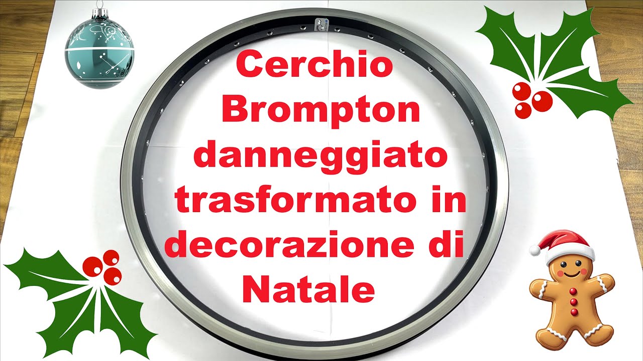 Cerchio Brompton danneggiato che diventa una decorazione di Natale!