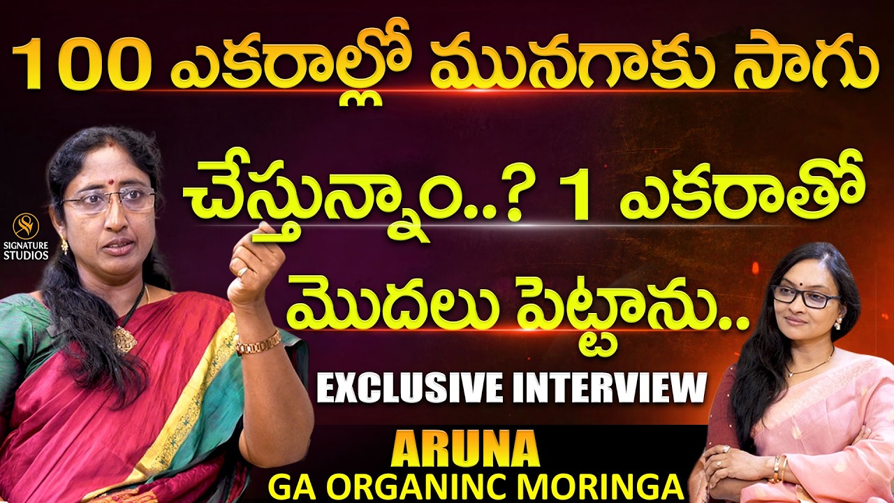 100 ఎకరాల్లో మునగాకు సాగు Aruna : GA Organic Moringa Founder | @Signature Studios