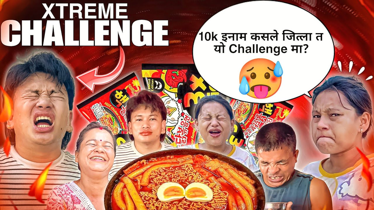 BULDAK 3X SPICY NOODLES, PANIPURI & FROOTI EATING CHALLENGE 🥵 ||कसले जित्ला यो रकम 😱 || Extreme Food