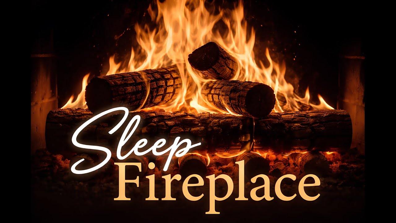 Sleep by the Fireplace 🔥 Gentle Crackling Fire Sounds for Deep Sleep (10 Hours)