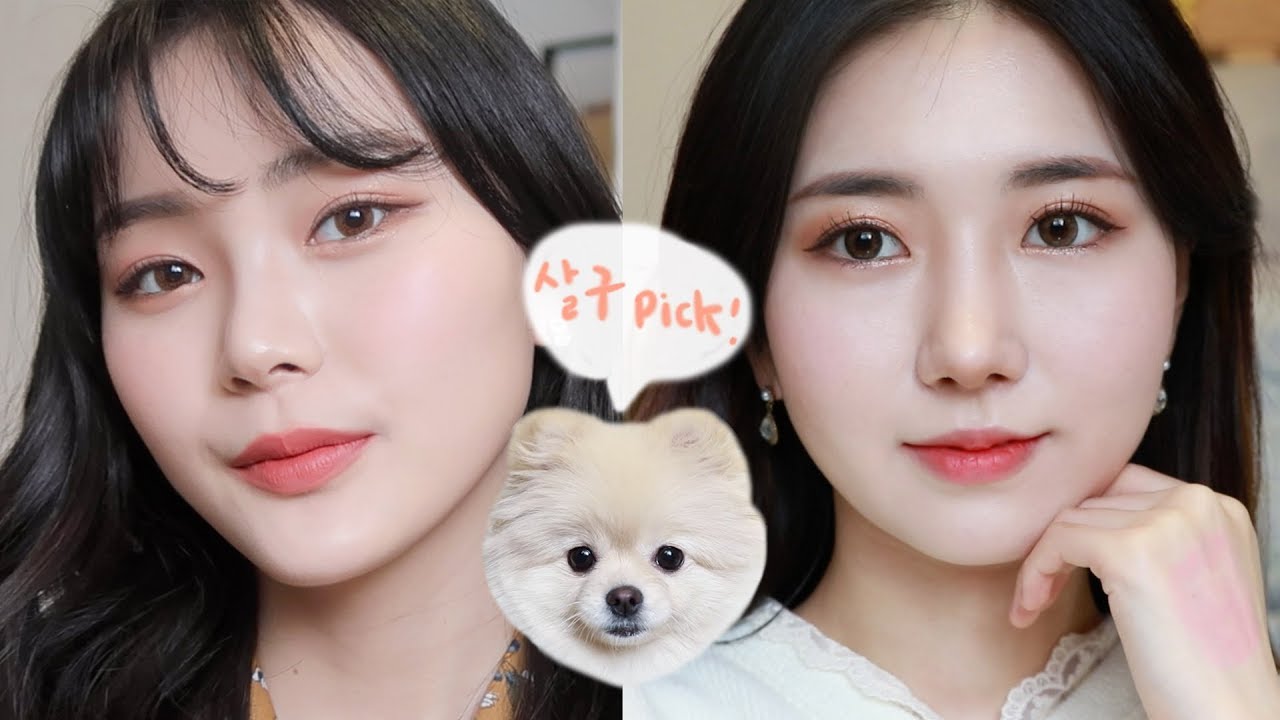 살구픽 화장품들로 새내기스러운 🍑살구 메이크업🍑(with 민정님) | 혜봉HYEBONG