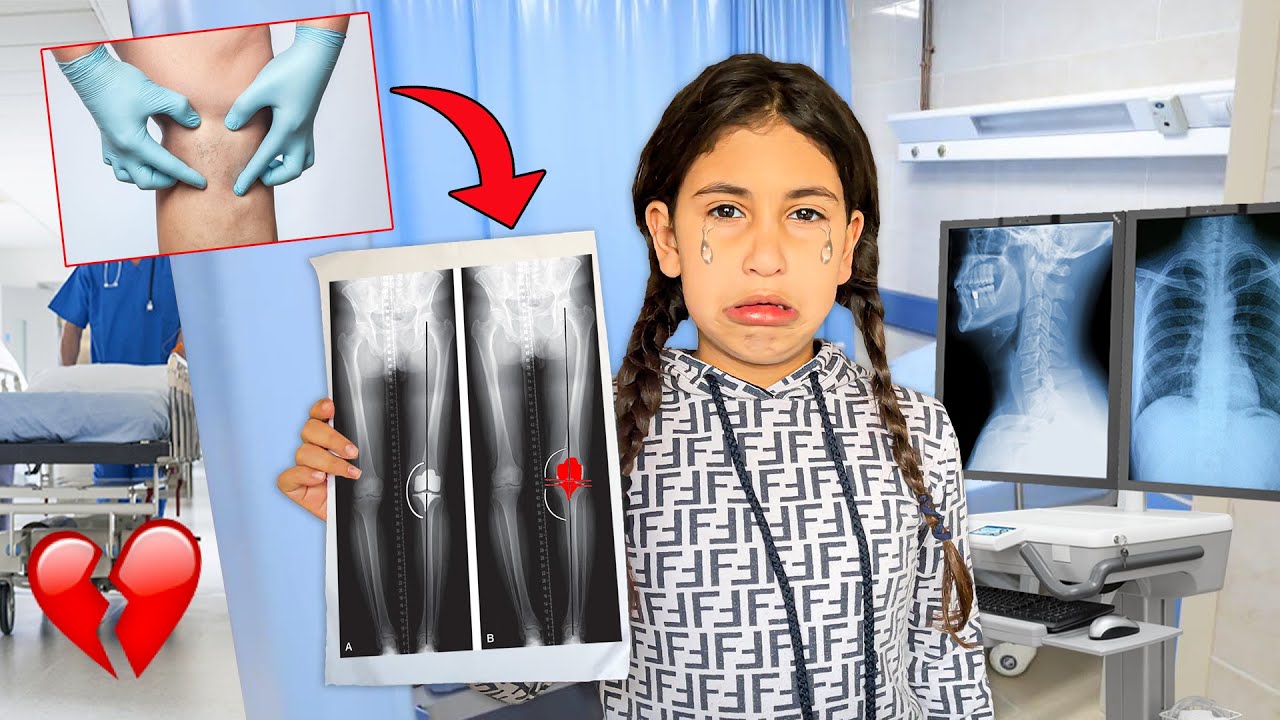 للأسف مشينا عند الطبيب بسبب مرض رانيا في رجليها 😭💔