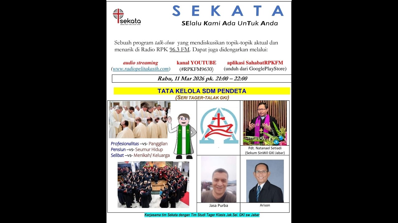TATA KELOLA SDM PENDETA | SEKATA | GKI Gunsa | RABU, 11/03/2026