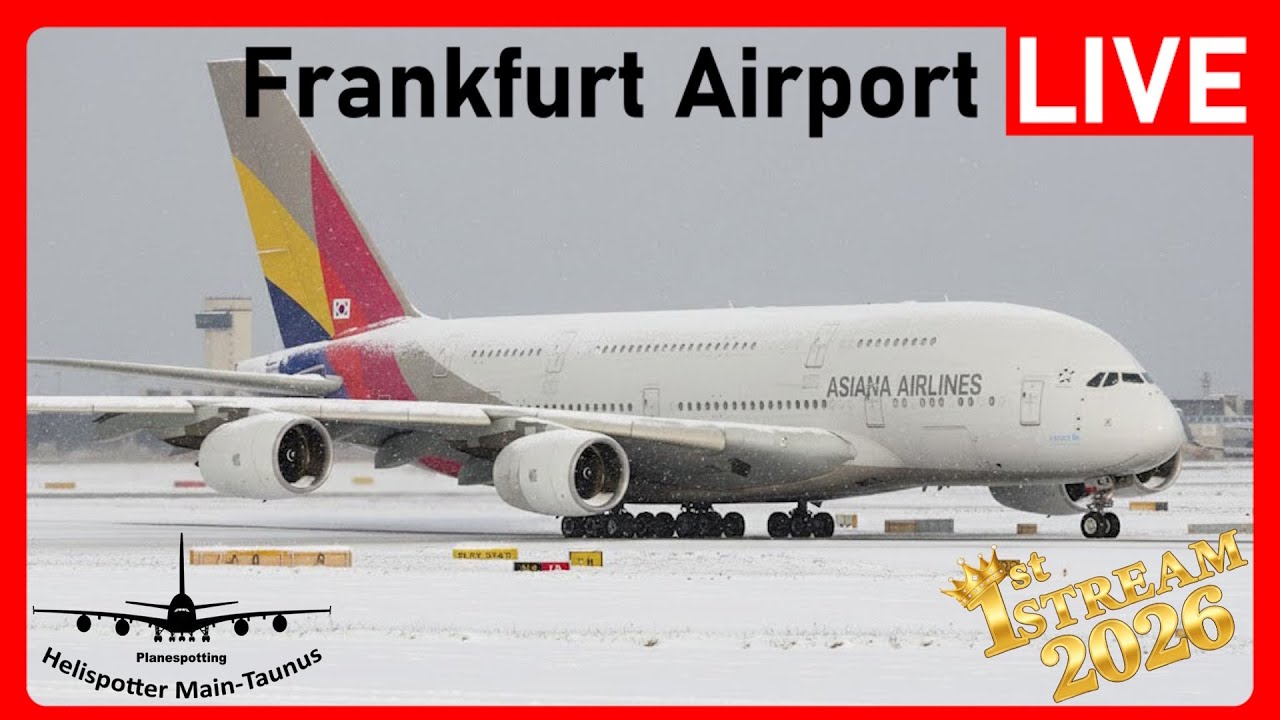 ★FRA★ LIVE 🔴 Snowy day Planespotting✈️❄️☃️ – De-Icing | 1st Stream 2026