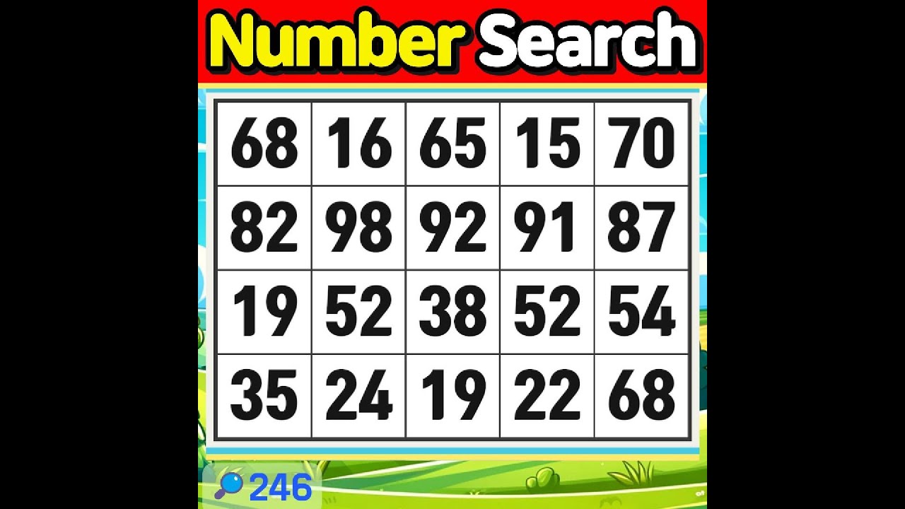 Number Search. #246  Stay focused! Focus again in 2025!【Match | brain game | Quiz 】