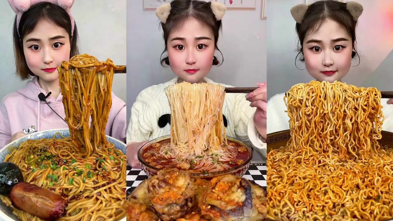 ASMR Eating Food Noodles Mukbang Big Bites | Chinese Food ASMR Mukbang | Chinese Mukbang Eating Show