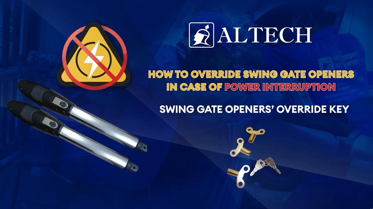 TUTORIAL: How to Manual Override Swing Gate Openers in case of Power Interruption