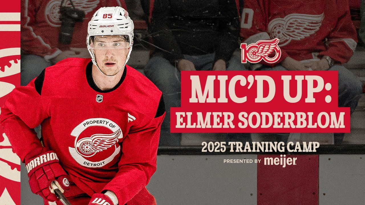 Elmer Soderblom - Mic'd up at Detroit Red Wings Training Camp