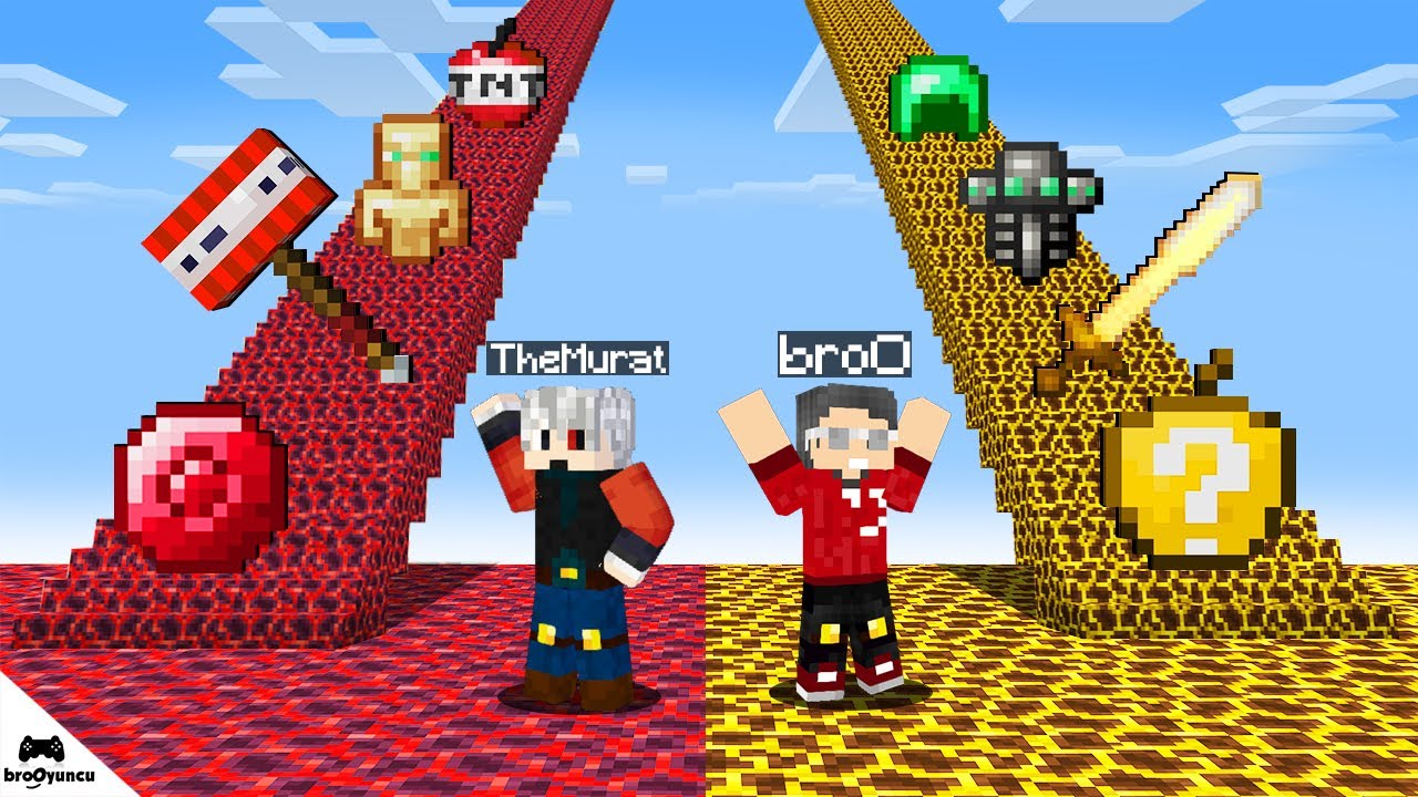 MURAT'LA MERDİVENDE ŞANS BLOKLARI YARIŞMASI - Minecraft