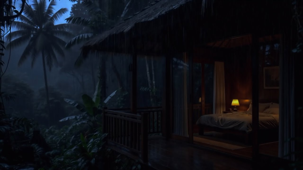 Rain Sounds for Sleeping | Fall Into Deep Sleep with Gentle Night Rain White Noise