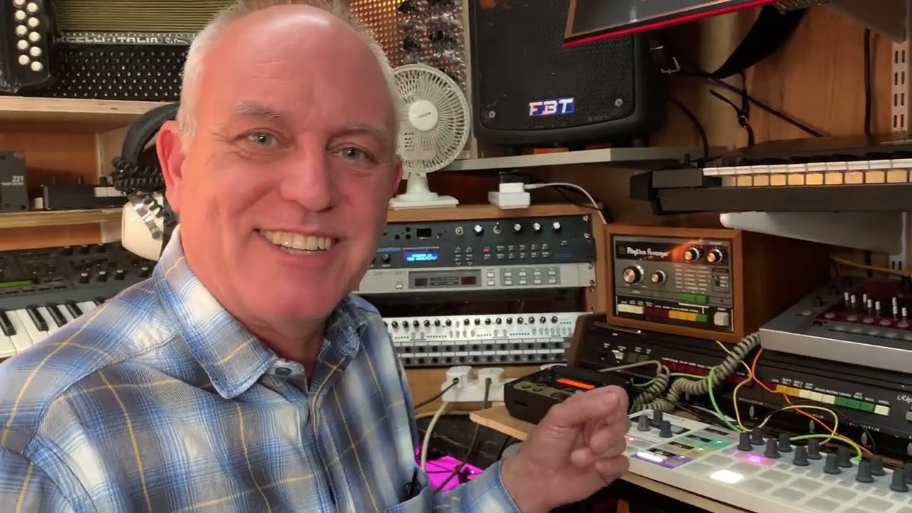 Synth Cave Tour: Hammond Moog Roland Juno Korg Delta Logan Philicorda Modular