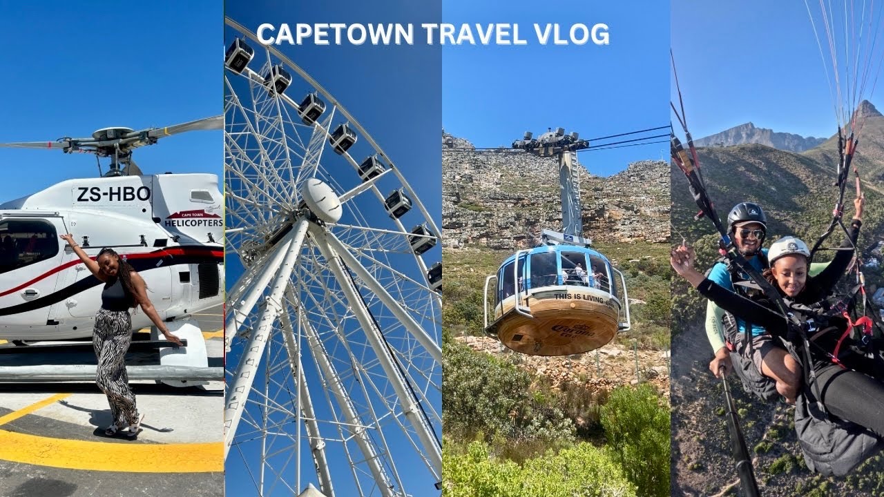 CAPE TOWN VLOG: HELICOPTER RIDE, PARAGLIDING, TABLE MOUNTAIN, SKY HI RIDE, WINE FARM