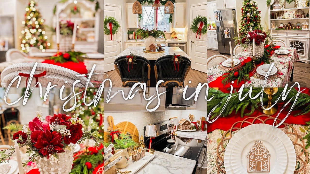 Christmas in July Decorate with Me 🎄 Gingerbread Holiday Home Decor