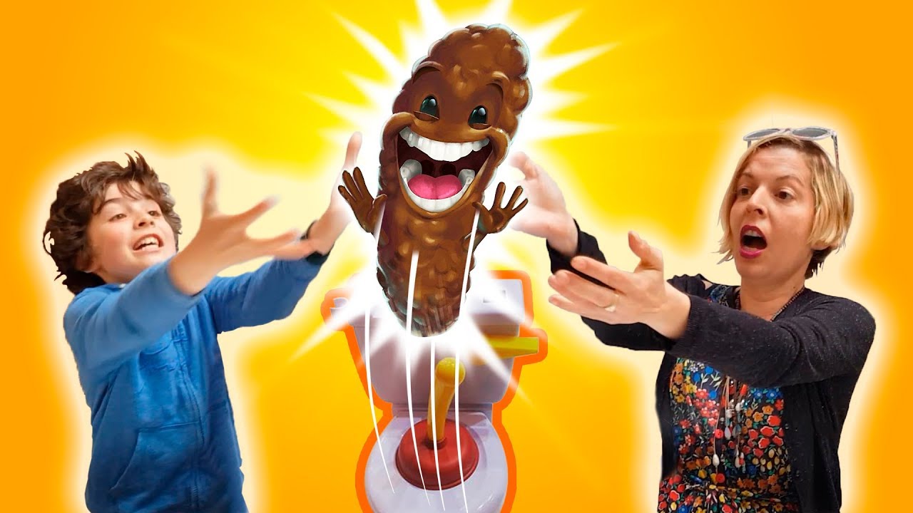 CROTTE CHALLENGE: MAMAN VS FANTIN qui va l'attraper? - Jeu FLUSHIN FRENZY, CACA ALARM, TOILET FOLIE?