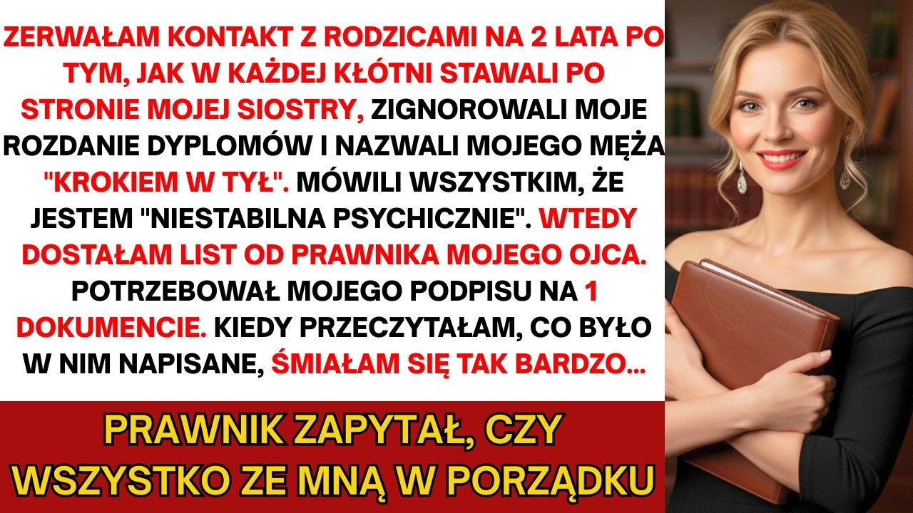 Prawnik rodzic&oacute;w wysłał mi dokument po 2 latach ciszy &mdash; przeczytałam i wybuchnęłam ŚMIECHEM