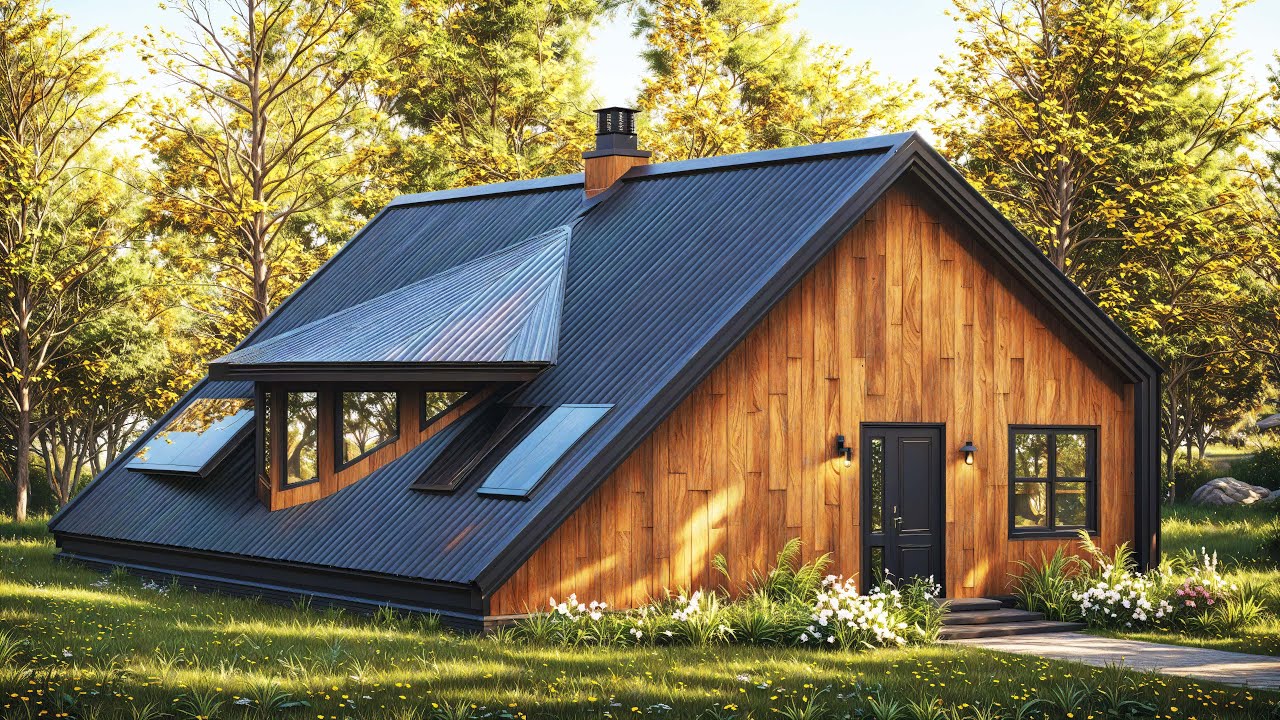 32' x 55' (10m x 17m) A-Frame Cabin House Design - Cabin Airbnb House Tour