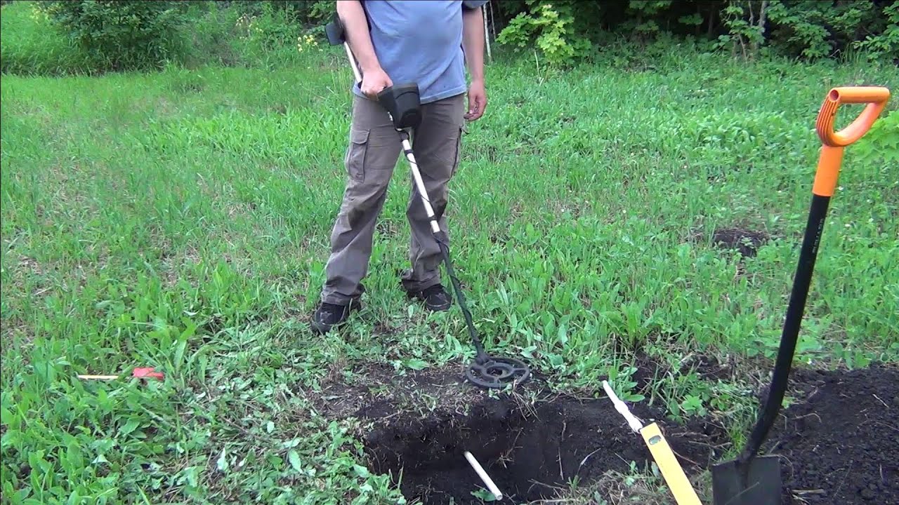 Тест на глубину металлоискателя Fisher F2