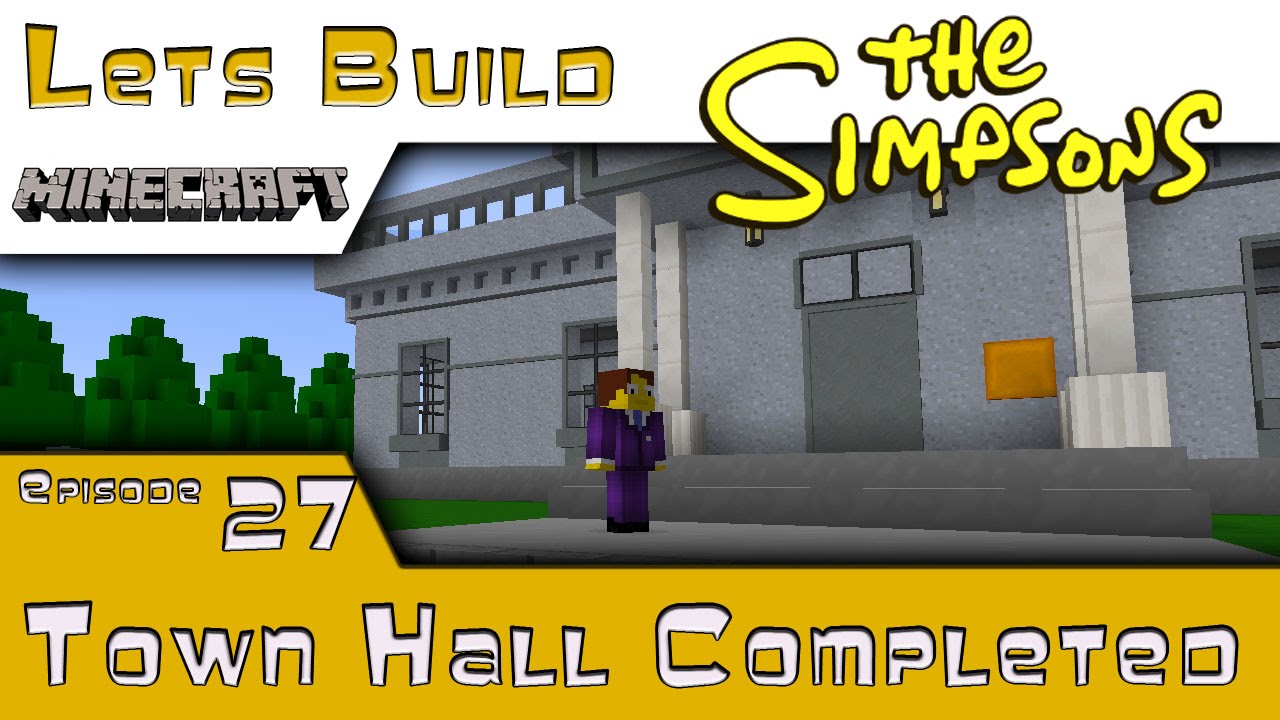 Minecraft :: Springfield Lets Build :: Town Hall Completed :: E27