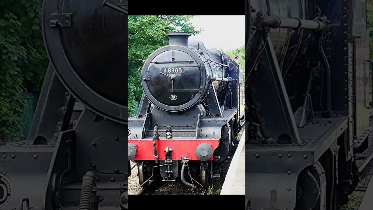 Stanier Eight 48305 @ Loughborough Central on the GCR, 17/6/23 #preserved #steam #locomotive