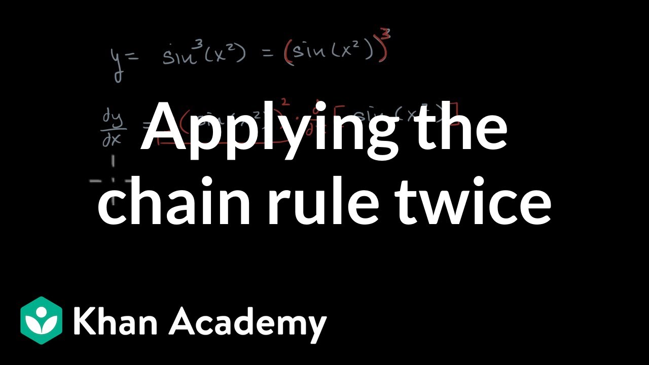 Applying the chain rule twice | Advanced derivatives | AP Calculus AB | Khan Academy
