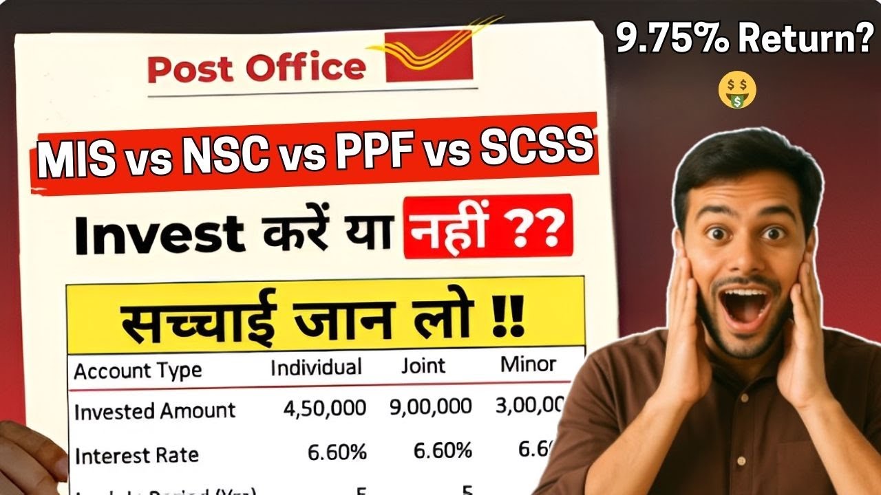 📩 Post Office Schemes 2025 | MIS vs NSC vs PPF vs SCSS ⚡ कौन देगा 9.75% Return? 💰 #scheme