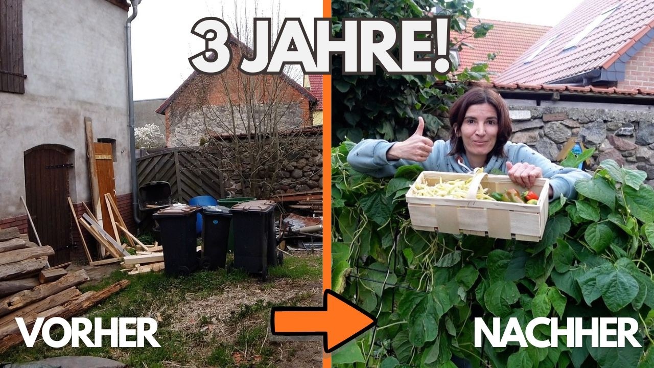 Verwilderter Innenhof wird zu verträumtem Bauerngarten 🌳 Vorher Nachher Time lapse