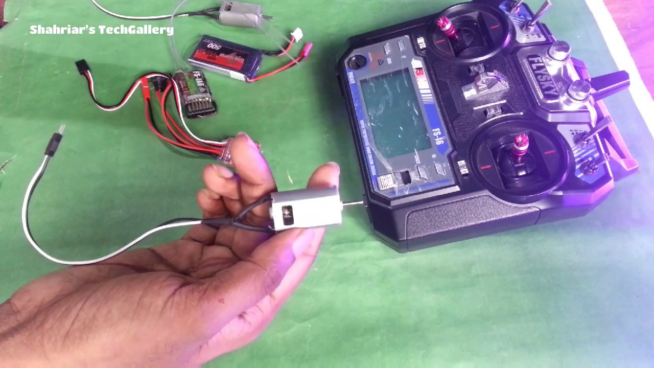 How to connect Brushed ESC and motor - Full setup connection and review