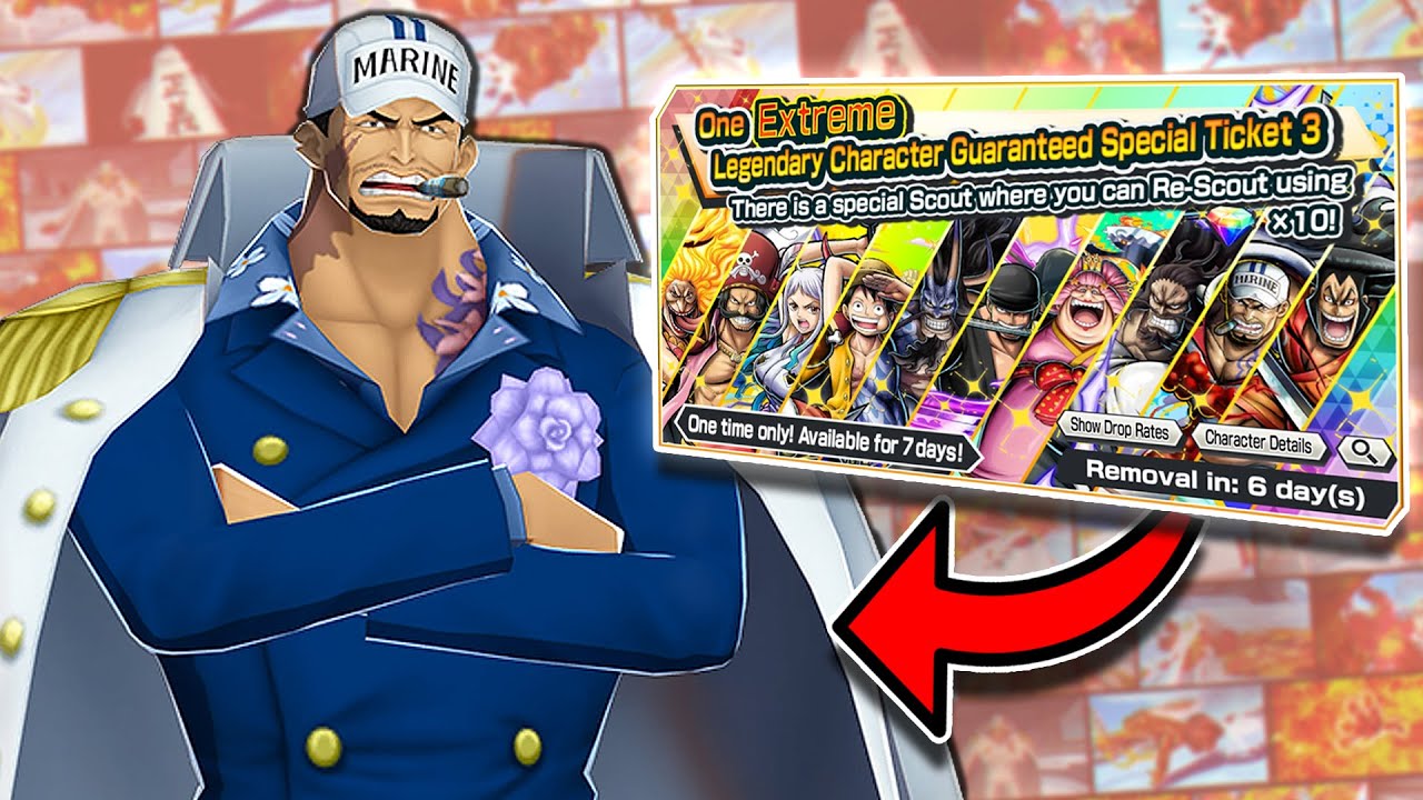 I REREOLLED FOR EX AKAINU ON THE EX TICKET BANNER... | One Piece Bounty Rush