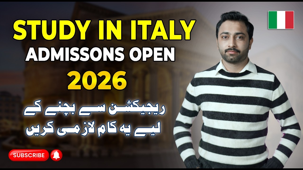 Study in Italy 2026 🇮🇹 Admissions Open | Complete Guide for Pakistani Students | Visa & Scholarships