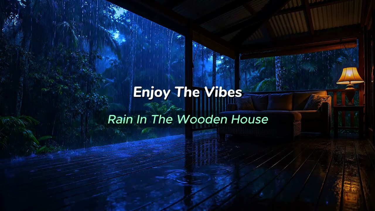Gentle Rain Sounds on a Wooden House for Relaxation: COZY WOODEN RAIN