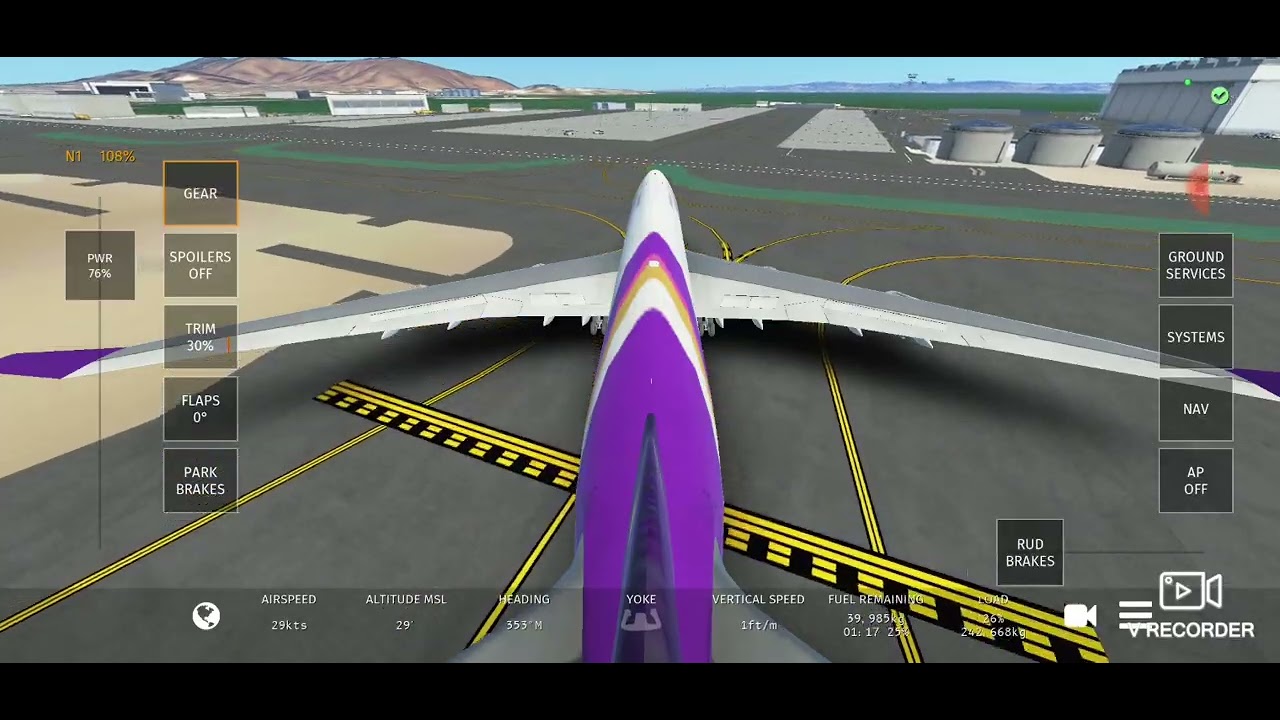 Snati gamer flying a Boeing747-400