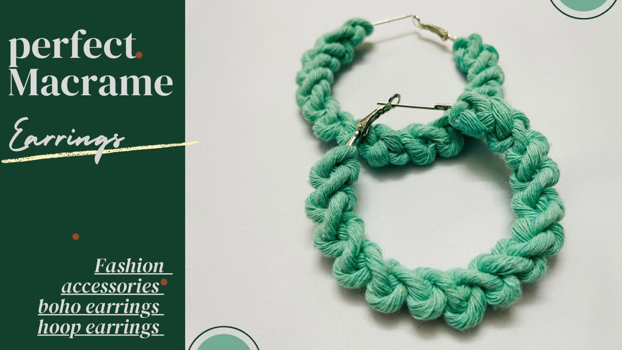 Beautiful macrame Earrings |simple technique |boho earrings |hoop Earrings|trending Earrings |#fyp