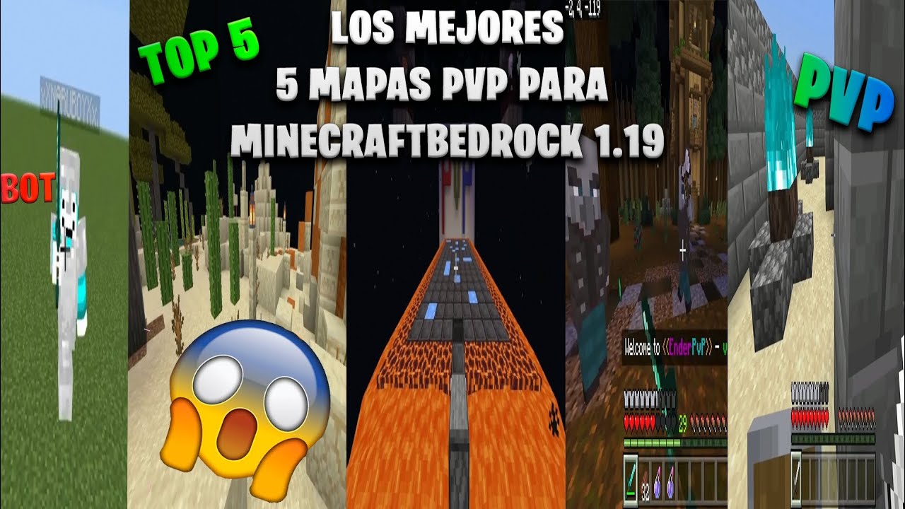 ✅TOP 5 |LOS MEJORES MAPAS PVP PARA TU!MINECRAFTBEDROCK 1.19¡✅