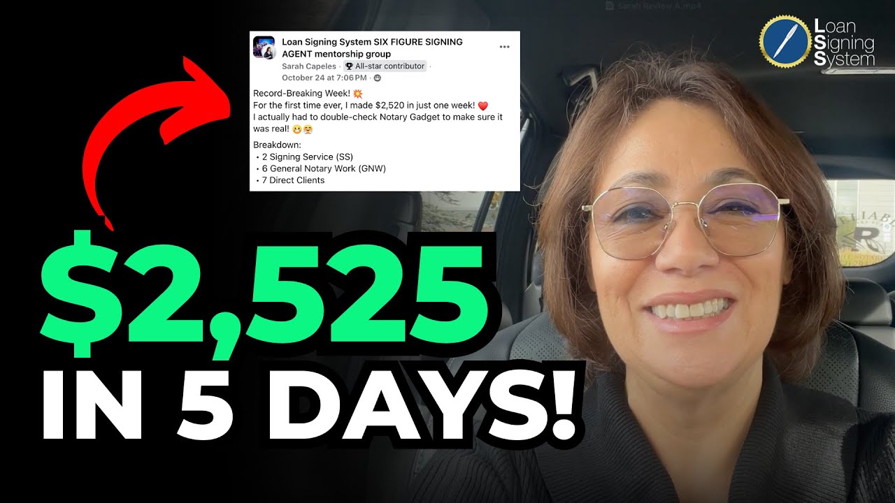 She Made $2,525 In Just 5 Days as a Notary Signing Agent! 💰