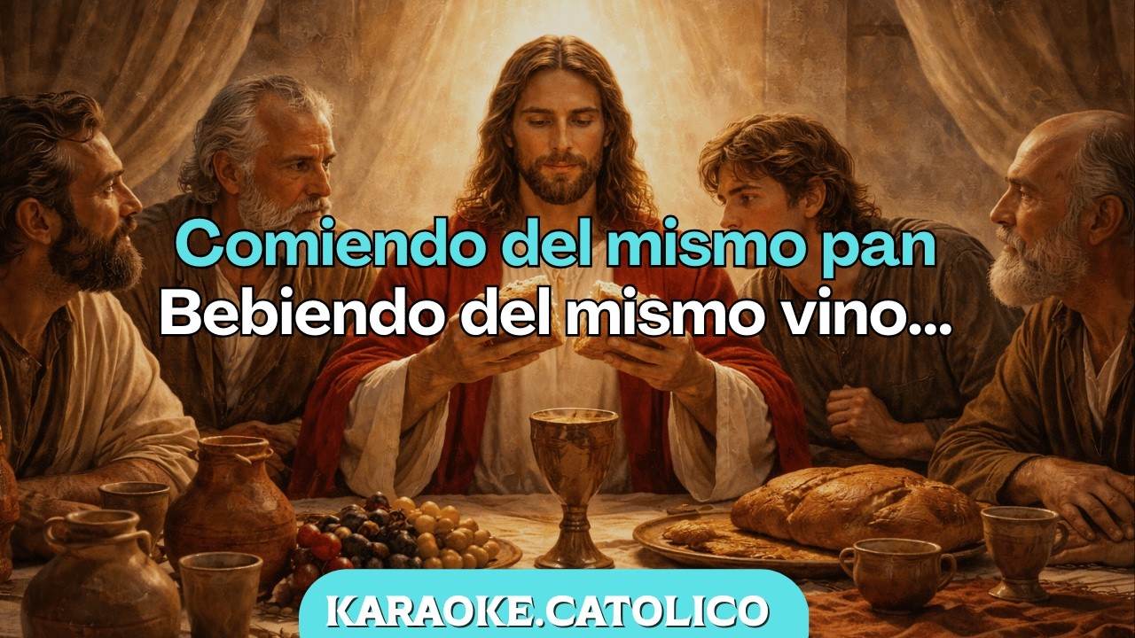 Comiendo del mismo pan (Pista instrumental) | Canto Eucaristico | KARAOKE CATOLICO