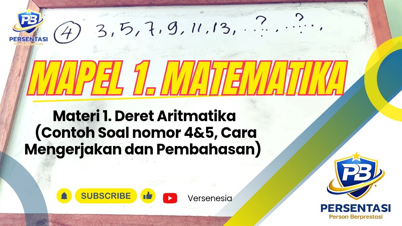 Trik Mudah Menentukan Pola Deret Aritmatika | Matematika Dasar | Soal nomor 4 & 5