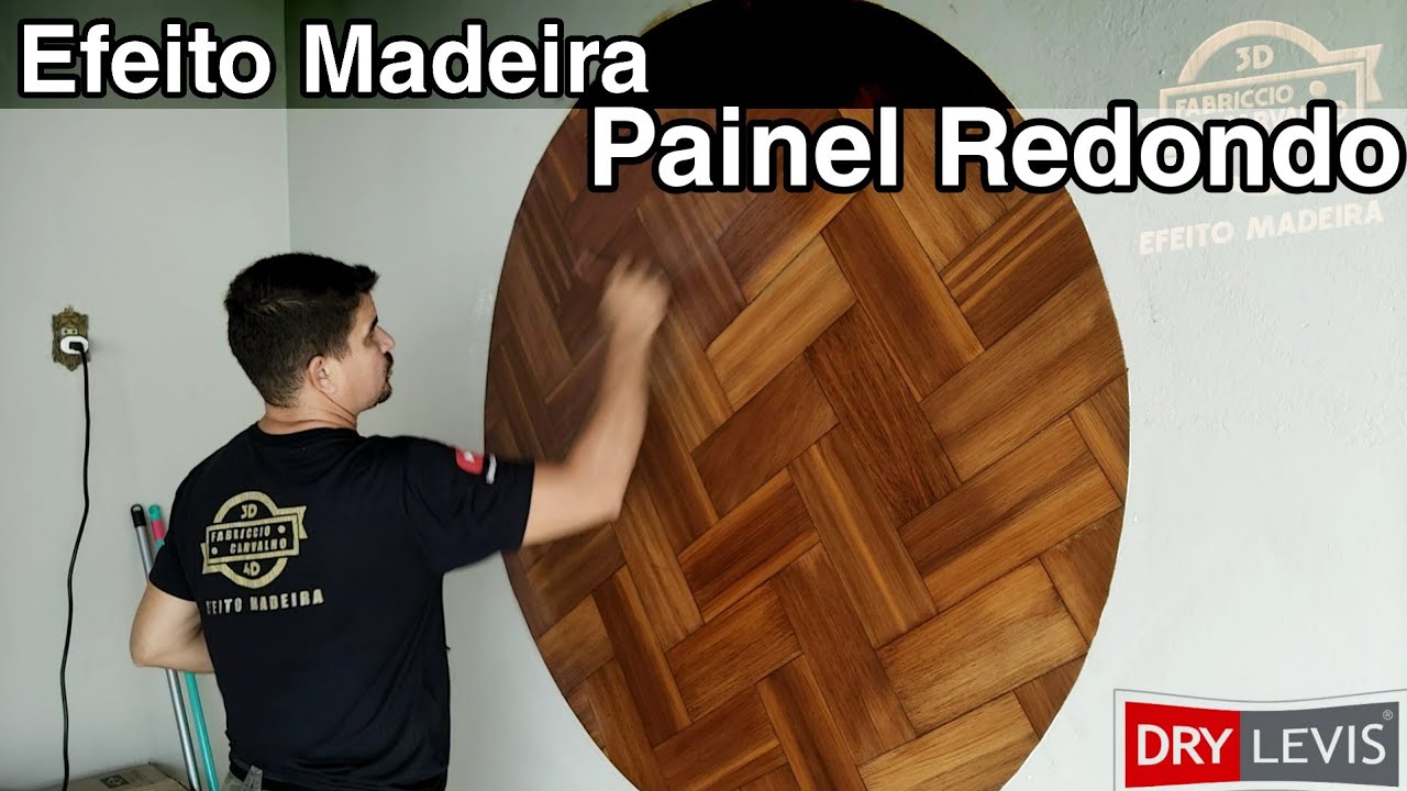 Aula GRATUITA!! Como fazer um PAINEL REDONDO com Efeito Madeira Taquinho